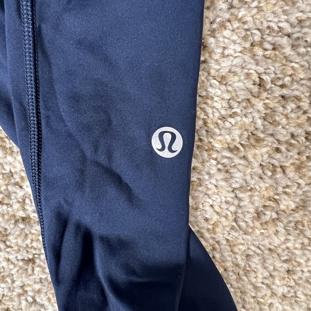 Lululemon Fast and Free High-Rise Tight 25 Nulux Navy Blue Running Leggings 4